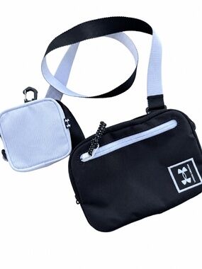 Under Armour Belt Bag Crossbody Sport Fanny Pack Black White Unisex